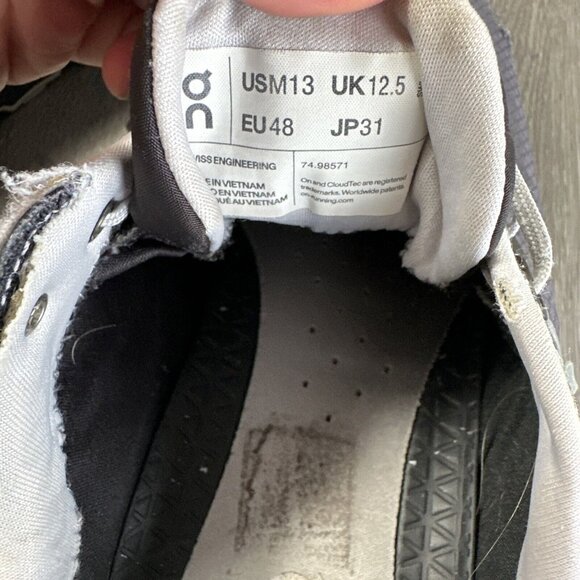 ON CLOUD CLOUDVISTA Shoes Men’s 13 Glacier Grey Black Running Sneakers Athletic main image 4